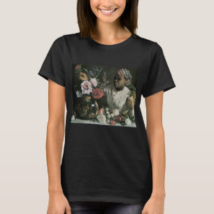 T-shirt Pivoines de femme africaine par Frederic Bazille, 