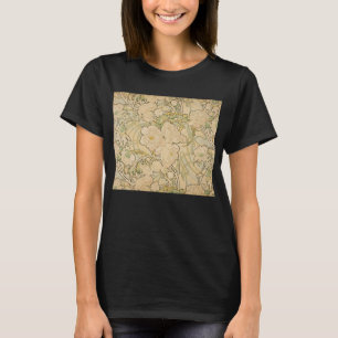 T-shirt Pivoines par Alphonse Mucha, Art Nouveau vintage