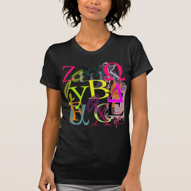 T-shirt PixDezines Alphabets Grecs (Devant)