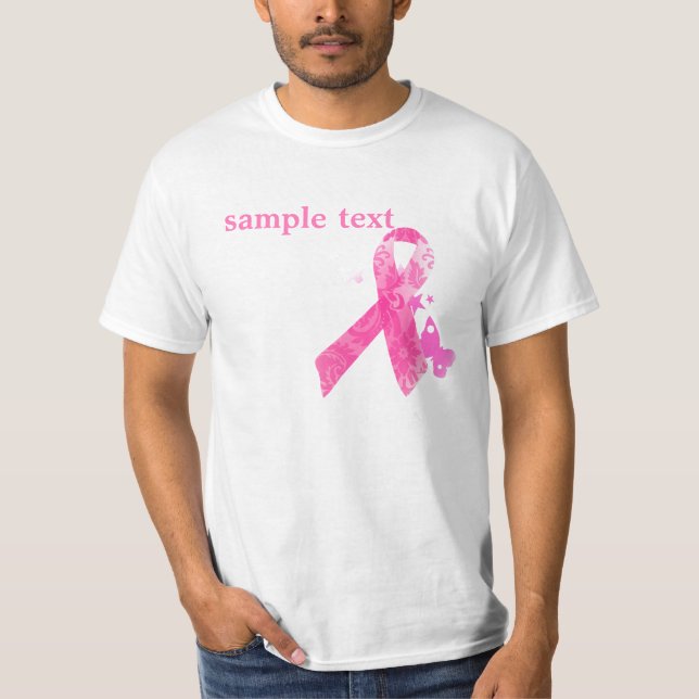 T-shirt PixDezines Cancer Awareness, Pink Ribbon (Devant)