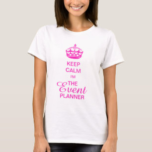 T-shirt PixDezines Gardez le calme/Couronne rose/do-it-you