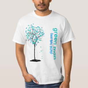 T-shirt PixDezines Homme vert, érable bleu