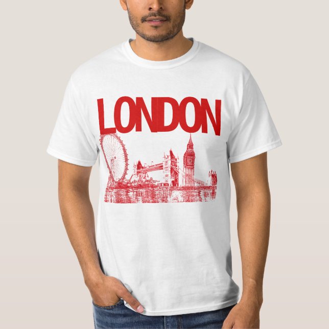 T-shirt PixDezines london/citiscape/sketched (Devant)