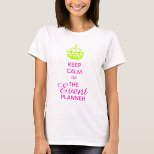 T-shirt PixDezines Maintenez le calme/Neon Green Crown/DO-