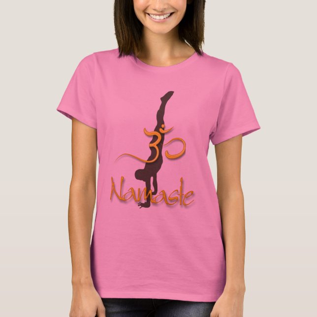 T-shirt PixDezines Pose de tête/ Namaste/ Om (Devant)