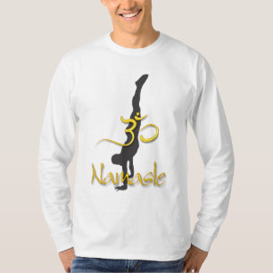 T-shirt PixDezines Pose d'équilibre/Namaste/Om