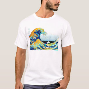 T-shirt PixDezines Vintage, Grande Vague, Hokusai 葛飾北斎の神奈川