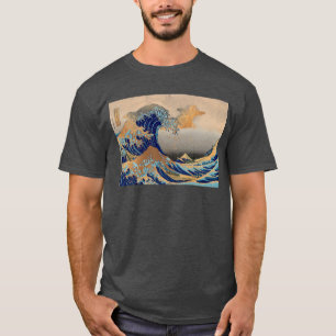 T-shirt PixDezines Vintage Great Wave Hokusai 斎 の 葛’飾