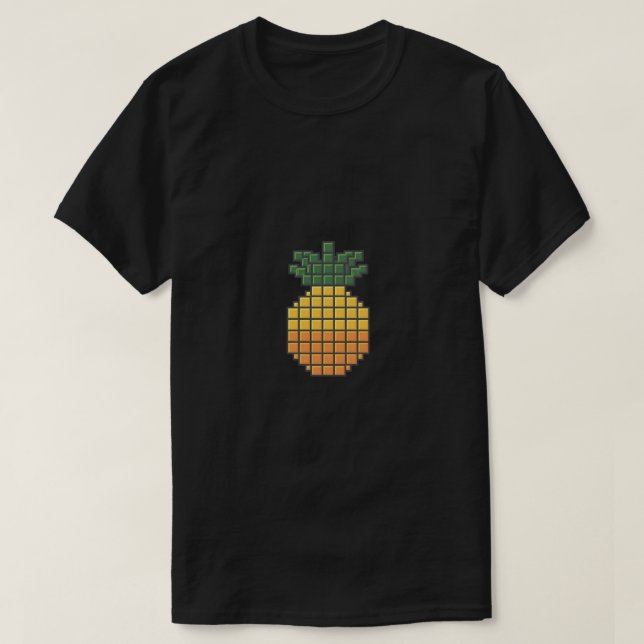 T-shirt Pixel Art Ananas Design simple (Design devant)