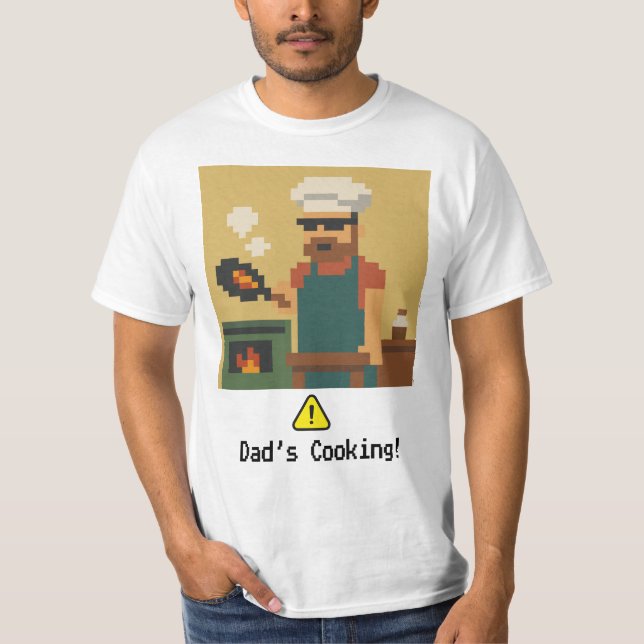 T-shirt Pixel Art Cuisine papa (Devant)