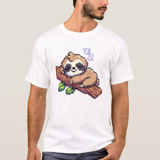 T-shirt Pixel art Cute paresse design