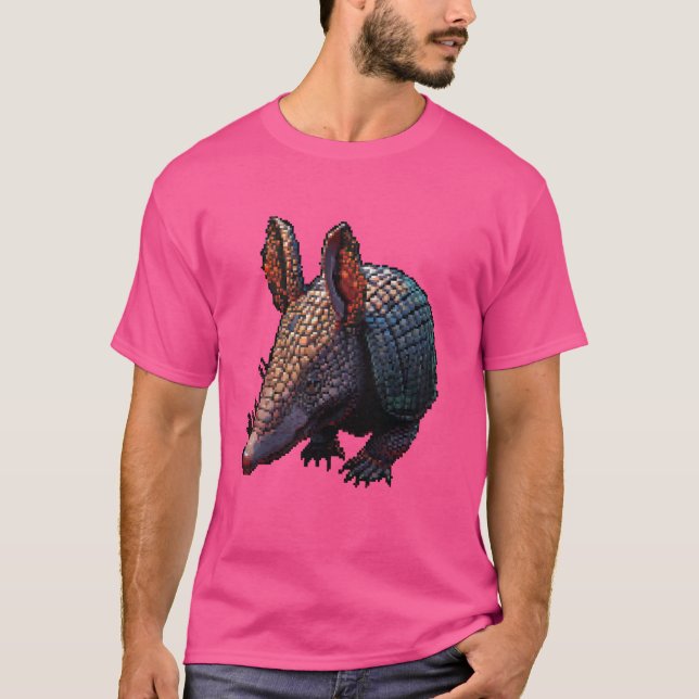 T-shirt Pixel Art Lover - Armadillo Papa Maman (Devant)