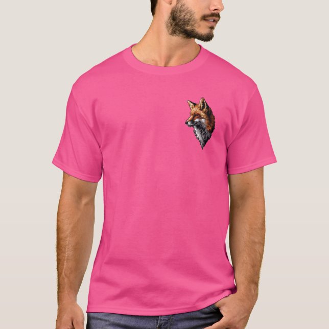 T-shirt Pixel Art Lover - Fox Papa Maman (Devant)