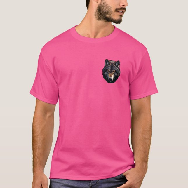 T-shirt Pixel Art Lover - Wolf Papa Maman (Devant)