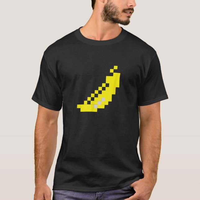 T-shirt Pixel Banana 80s Jeu vidéo Halloween Groupe Costum (Devant)