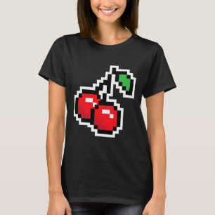 T-shirt Pixel Cerises Déguisement Halloween Jeu Vidéo Anné
