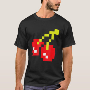 T-shirt Pixel Cherries 80 s Video Game Halloween Costume E