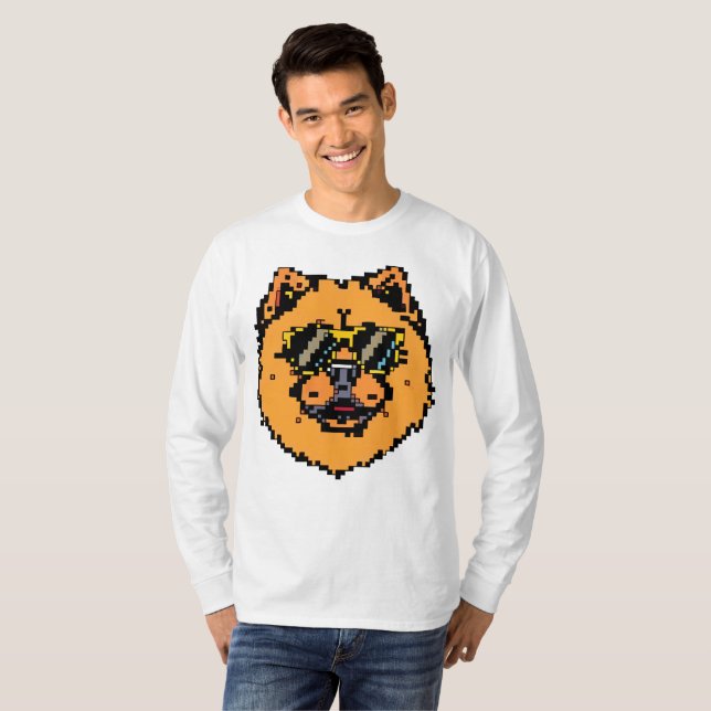 T-shirt Pixel Chow Chow (Devant entier)