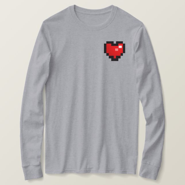 T-shirt pixel_cœur (Design devant)
