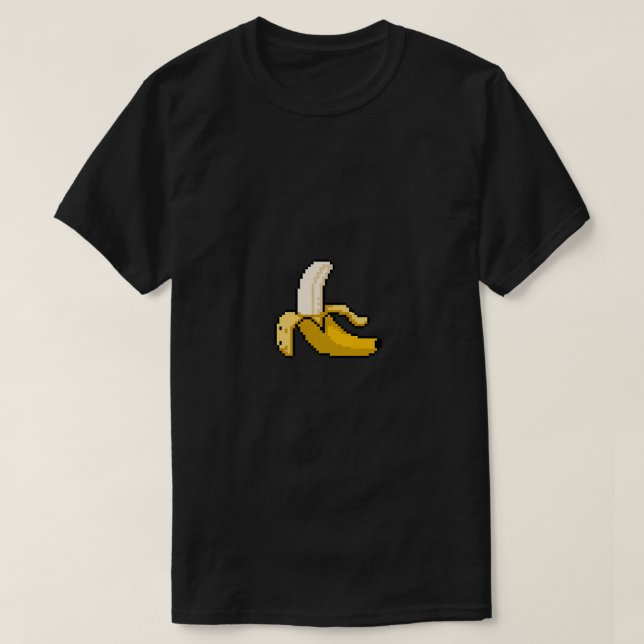 T-shirt Pixel de banane partiellement dessiné (Design devant)
