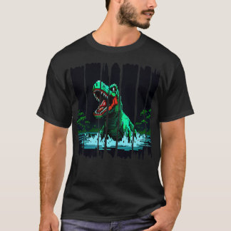 T-shirt Pixel Dinosaur