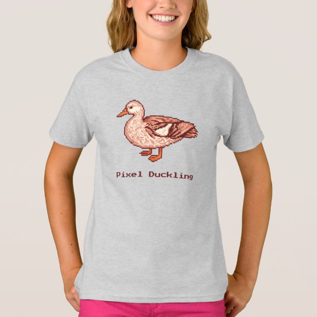 T-shirt Pixel Duckling, art pixel moderne  (Devant)