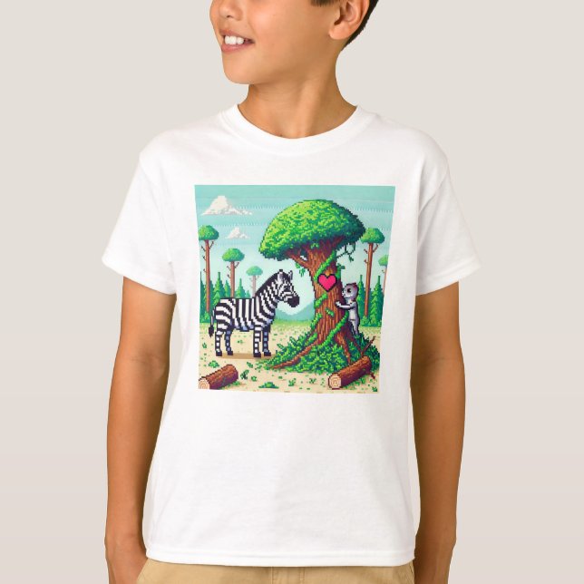 T-shirt Pixel Friends : Forest Protection (côtes) #11 (Devant)