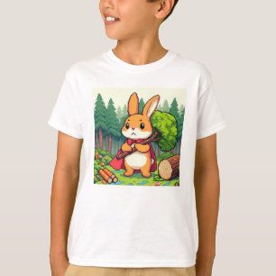 T-shirt Pixel Friends : Forest Protection (mignon lapin) #
