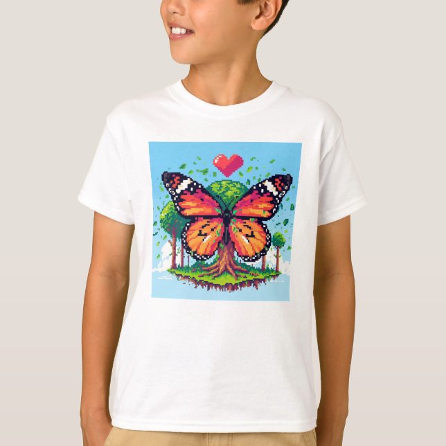 T-shirt Pixel Friends : Forest Protection (papillon) #08 (Devant)