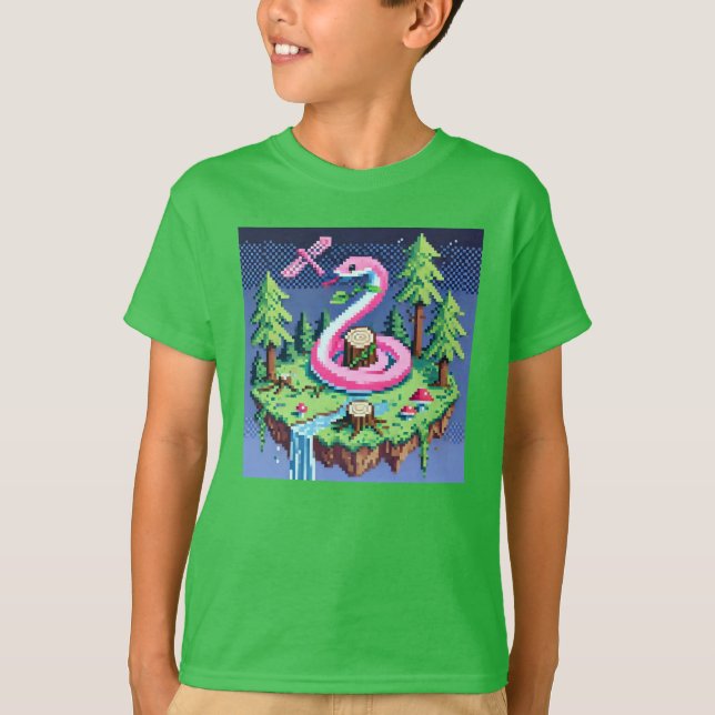 T-shirt Pixel Friends : Protection de la forêt (serpent ro (Devant)