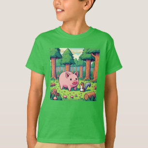 T-shirt Pixel Friends : Protection des Forêts (cochon) #14