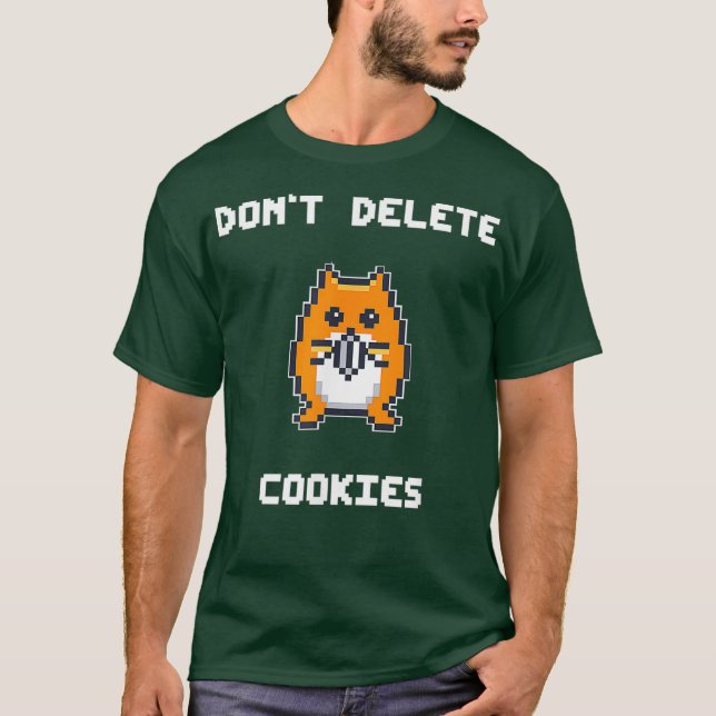 T-shirt Pixel Hamster Ne Supprime Pas Les Cookies Nerd (Devant)