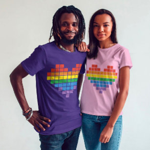 T-shirt Pixel Love : Fierté de célébrer la LGBTQIA+