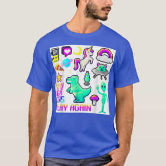 T-shirt Pixel Motifmanga Hoodie Anime T-rex Unicorn Pizza 