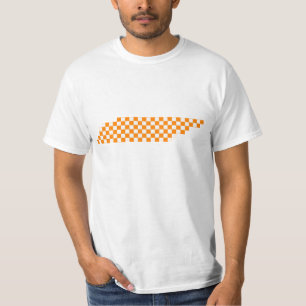 T-shirt Pixel orange et blanc collégial Tennessee