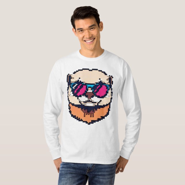 T-shirt Pixel Otter Delter (Devant entier)