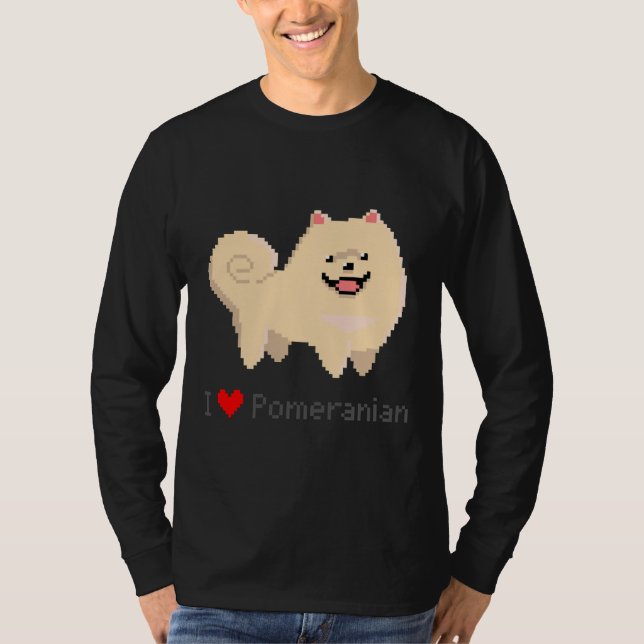 T-shirt Pixel Pomeranian (Devant)