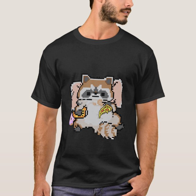 T-shirt Pixel Raccoon (Devant)