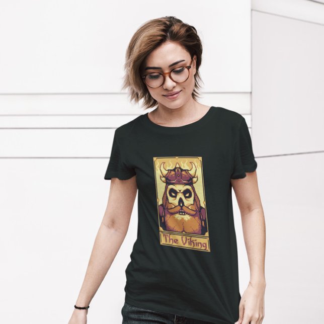T-shirt Pixel Tarot Card Viking (Créateur téléchargé)