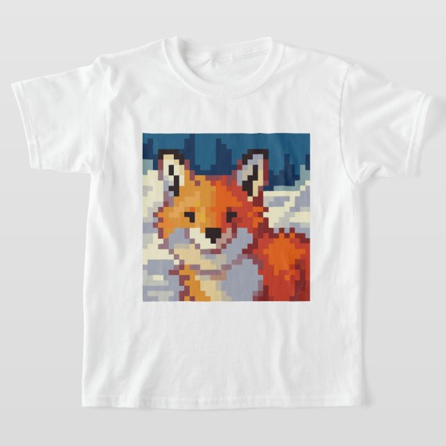 T-shirt Pixelart, Pixel Art, Fox, renvos (Poser)