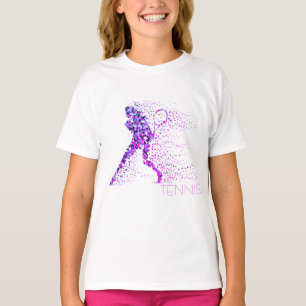 T-shirt Pixels roses de tennis