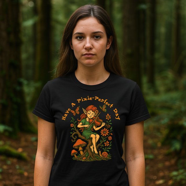 T-shirt Pixie Elf sur Gnarly Tree Retro Psychedelic Art (Créateur téléchargé)