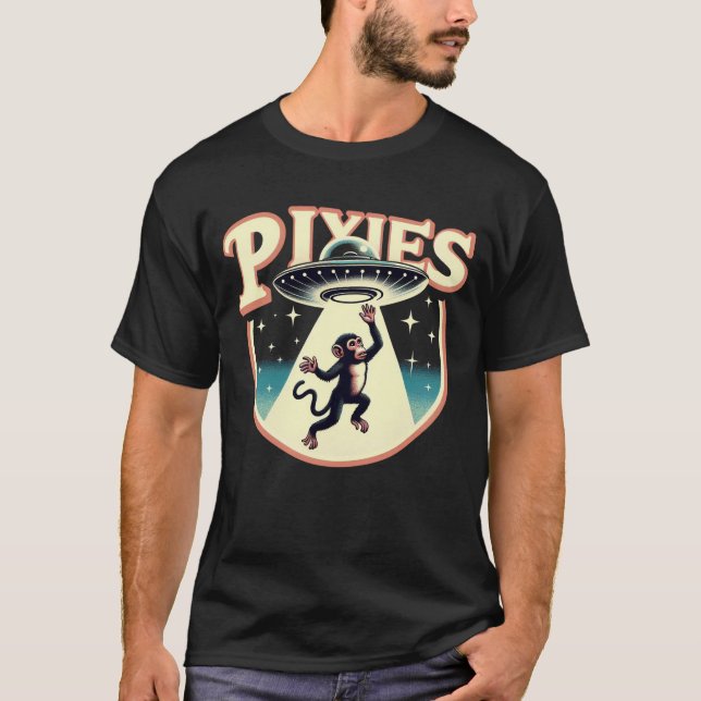 T-shirt Pixies - Ce singe est allé dans l'espace (Devant)