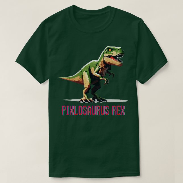 T-shirt Pixlosaurus Rex la bête rétro (Design devant)