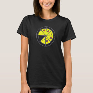 T-shirt Pizza 7 Tranches Fromage Pepperoni Drôle Géométriq