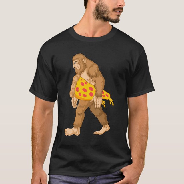 T-shirt pizza à gros pied (Devant)