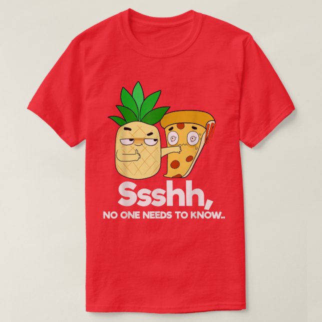 T-shirt Pizza à l'ananas (Design devant)
