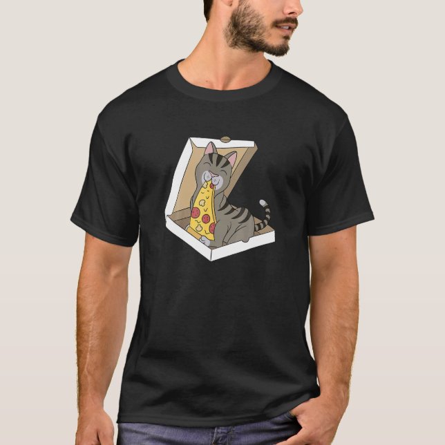 T-shirt Pizza Abby Chat Animal de compagnie (Devant)