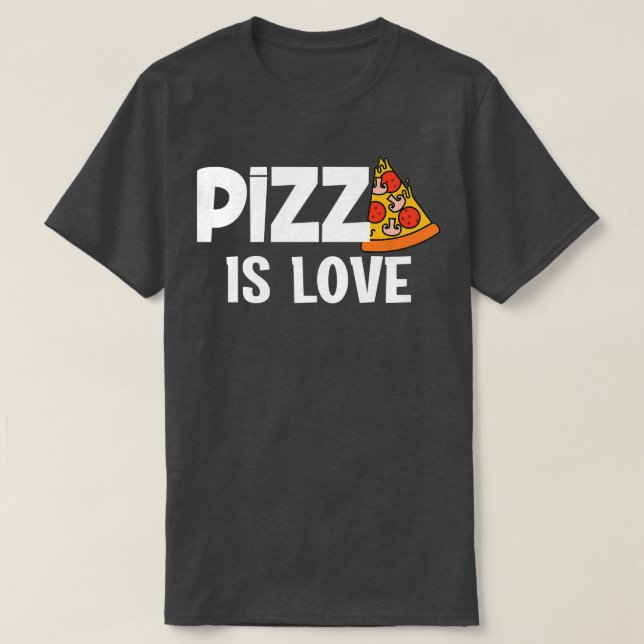 T-shirt Pizza amusante est une tranche d'amour du ciel (Design devant)