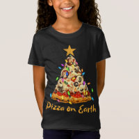 Pizza amusante sur Terre Slice Arbre de Noël avec 